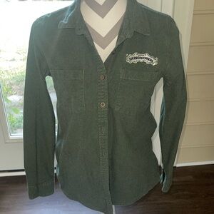 Ladie’s Sierra Nevada forest green button down